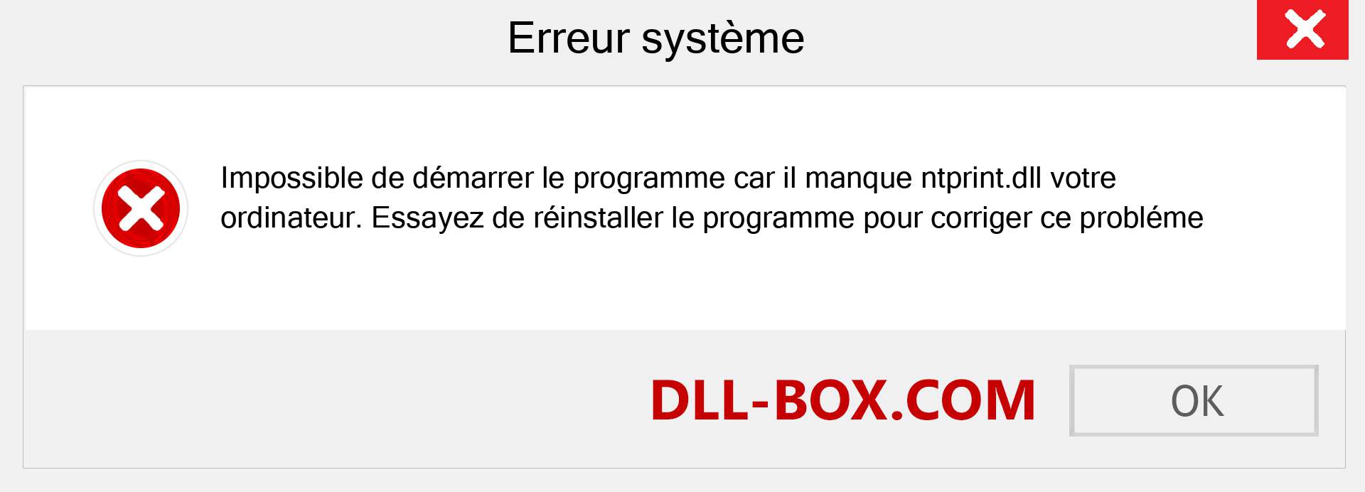 Le fichier ntprint.dll est manquant ?. Télécharger pour Windows 7, 8, 10 - Correction de l'erreur manquante ntprint dll sur Windows, photos, images